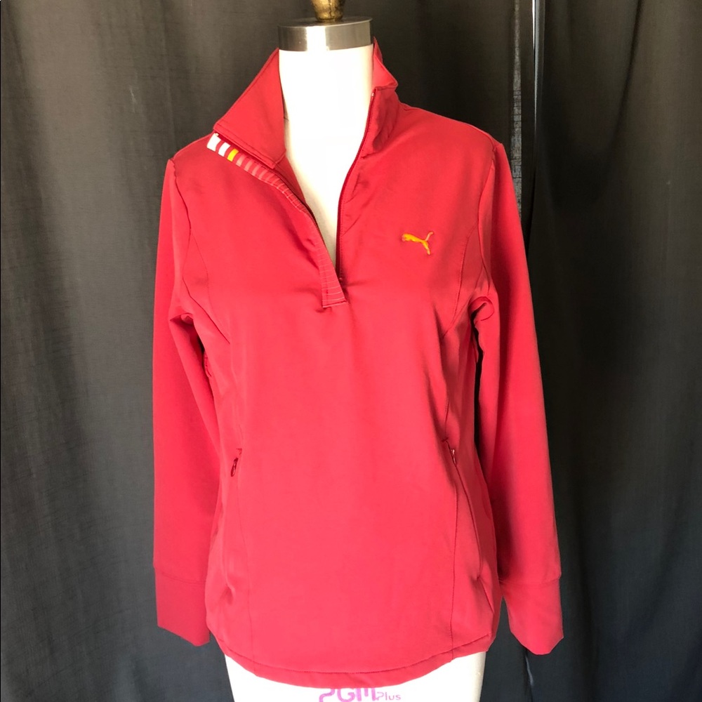Red Puma half zip pullover